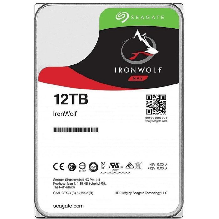 Seagate IronWolf ST12000VN0008 12 TB 3.5 7200 RPM SATA III Seagate IronWolf ST12000VN0008 12 TB 3.5 7200 RPM SATA III